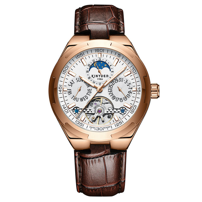 Fashion Men's China Mechanical High-end Automatic Pin Buckle Through Bottom Watch JYD-J065