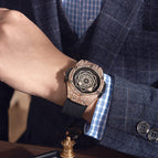 KIMSDUN Men's Watch Fashion Trend Diamond-studded Silicone Waterproof Automatic Mechanical Watch Men's casual  K-109A
