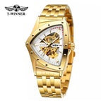 New Winner European American Style Men's Fashion Casual Hollow Triangle Automatic Mechanical men business Watch SLZg120