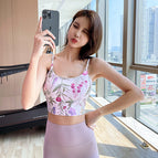 2023 NEW women Yoga vest sports beautiful back running fitness bra gather trainning dancing sports Top lady 915+183
