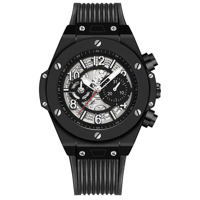 KIMSDUN Fashion Military Men's Business Trend Watch Automatic Mechanical Watch Personality Silicone Strap Relogio Masculino k523