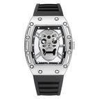 KIMSDUN Fashion Skull Ghost Head Skeleton Men's Watch Bucket Watch Silicone Quartz Watch K-503B