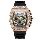ONOLA ON6826D Watch for men Full Diamond Fashion New Multi-Functional Mechanical Watch Men's Tape Live Watch