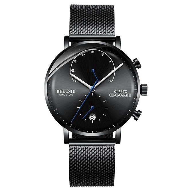 Belushi 537 Man Business Wrist Watch Men Watches Chronograph Luxury Brand Male Clock Quartz Wristwatch Male Watch