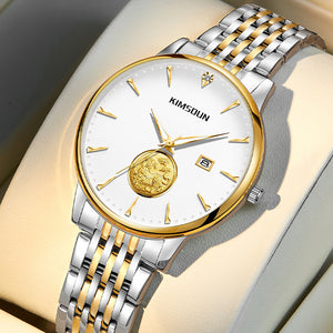 KIMSDUN Women's Watch Waterproof Stainless Steel Calendar High-End Watch Business Men's casual quartz Watch K-1809B