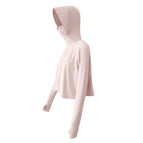 2022 women's ice silk sunscreen clothing summer thin UV protection loose large size sunscreen shirt hooded sunscreen clothing 8268
