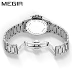 High-End Megir Men's Watch Luminous Calendar Large Dial Business Quartz Watch casual men's watch 8405