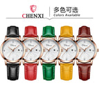CHENXI women's watch fashion ladies diamond simple watch new waterproof watches women CX-303L leather