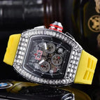 Men's watch Barrel-Shaped Square Diamond 6-Pin Quartz Watch European Fashion Men's Watch in Stock 8130