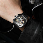 Automatic Mechanical men's Watch Student Watch Fashion Square Men's casual Waterproof Watch K-2163A
