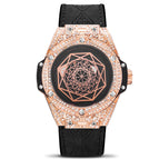 KIMSDUN foreign trade explosion diamond inlaid fashion trend creative men's watch silicone luminous waterproof sports quartz watch K109D