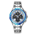WWOOR 8868 Seven-Pin Men's Sports Steel Belt calendar Quartz Waterproof Watch for men