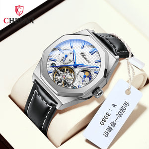 Chenxi new high-end flywheel sun moon star mechanical watch men's waterproof luminous mechanical watch CX-8814