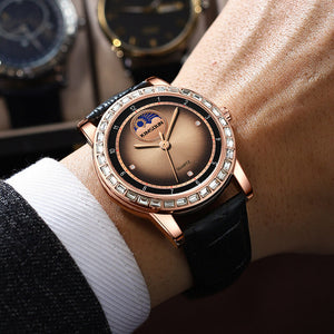 KIMSDUN high-end watch sun pattern moon phase quartz watch waterproof watch men's K-1215B