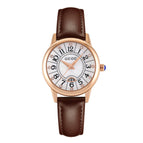 GUOU 6044 watches Women's Fashion Trend Large Dial Belt Quartz Watch Retro Versatile Waterproof Watch for women