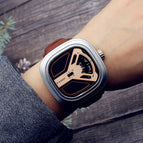Punk Style Turntable Boys New Concept Watch Trendy Men's Fashion Watch All-Match Belt Quartz casual student's Watch