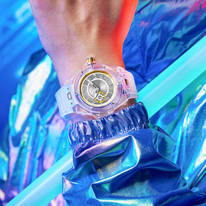 ONOLA ON3836 2023 New Man watch Net Red Watch  Transparent Case Multi-Function Luminous Waterproof Men's Watch Women's