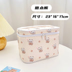 Cartoon cosmetic bag portable large-capacity storage bag ins travel wash cosmetics storage bag