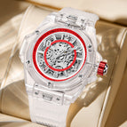 ONOLA ON3836 2023 Fashion New Hollow Automatic Mechanical Watch Men's Waterproof Transparent Case Tape Watch Men