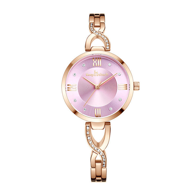 New Waterproof Ladies Watch Quartz Watch Schoolgirl Simple Bracelet Watch K-8098L