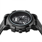 SKONE Watch for men Simple fashion unique special design Men's Watch Skull Round Quartz Watch Men 9479