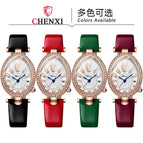 CHENXI women fashion Watch Ladies Diamond Oval waterproof quartz Watch CX-326