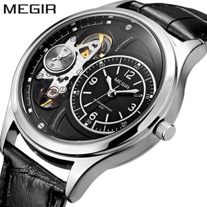 MEGIR Men's Watch Waterproof Skeleton Fashion Trend Men's Watch Explosive Watch Quartz Men's Watch 2017G
