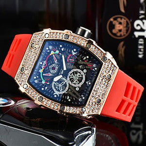 Watch for mem Richard European-Style Diamond Quartz Watch Fashion Sports Barrel-Shaped in Stock 9791