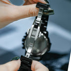 GUOU 8216 women's fashion aggressive large dial women's watch handsome ins high-grade black steel band watches for women ir men