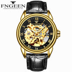 Fngeen Men's Watch Waterproof Fashion Student Men's Watch Double-Sided Hollow Automatic Mechanical Watch 8866