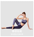 Women yoga Clothes Suit Women's Push up Sports Vest Yoga Clothes Spring and Summer Contrast Color Dance Two-Piece Suit ENY138