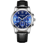 KIMSDUN Moon Phase Men's Watch Men's Fashion Watch Waterproof Multifunctional Chronograph Quartz Watch K-1801B