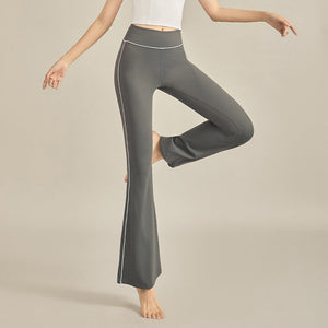 Bell-Bottom Pants Yoga Trousers for Women 2023 Spring and Summer New Casual Pants High Waist Figure Flattering Hip-Lifting Micro-Pull Exercise Workout Pants