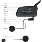Limited Sale!2PCS/Set EJEAS V6 Pro Helmet Intercom Headset Motorcycle Bluetooth 1200m Interphone Communicator Full Duplex for 6 Riders Waterproof IP65