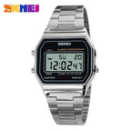 SKMEI 1123 Men LED Digital Sports Watches Men's Women Relogio Masculino Stainless Steel Military Waterproof Wristwatches