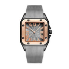 TPOFHS 8154 Net Red Tide Watch Silicon Tape Waterproof Watch Wholesale Roman Square Retro with Calendar Quartz Watch Casual Women's Watch