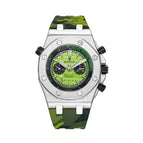 KIMSDUN men's fashion two-eye silicone waterproof automatic mechanical watch sports watch K-1223A