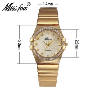 Missfox quartz watch Korean version diamond-encrusted fashion women's watch casual all-match fashion women's watch v280