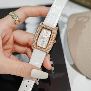 GUOU 8225 Women's Watch Bucket Fashion Simple Steel Belt Women's Watch Waterproof Quartz Women's Rhinestone Ladies Watches