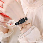 Tiktok Square Ancient Chinese Women's Watch Vintage Small Fragrance Chain Woven Band Watches for Women