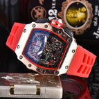 Men's watch New Hot Sale Richard Six-Pin Quartz Watch Barrel-Shaped Running Seconds Multi-Function Men's Watch 1035