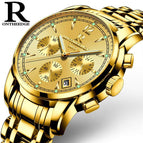 Ontheedge rzy026 steel case steel strip multi-functional steel watch men's genuine quartz 6-pin wholesale business Watch