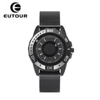 EUTOUR Tiktok men's watch women's watch Jane stainless steel with silicone creative magnetic black technology metal student men's watch