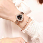 GEDI 3004 Fashion Casual Watch Hot Sale Women Elegant Luxury Stainless Steel Waterproof Ladies Diamond Rhinestone Analog Quartz Wristwatch