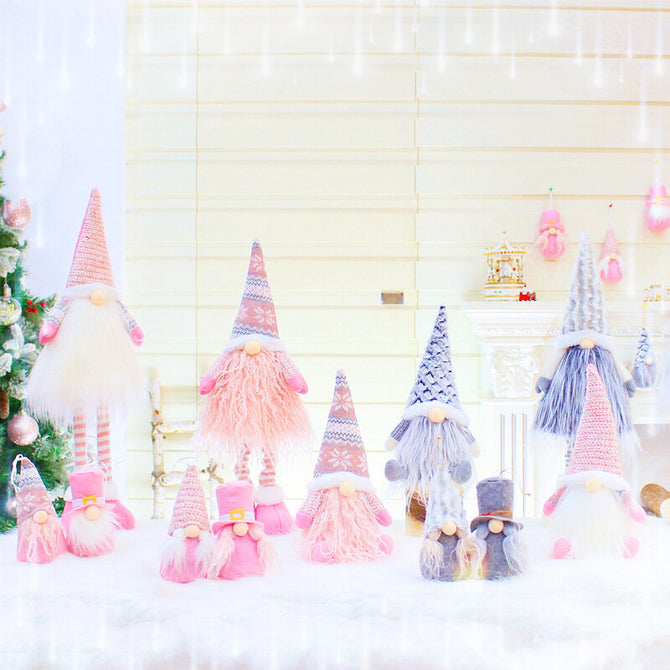 Christmas new telescopic rod faceless doll window Christmas decoration supplies dwarf Santa Claus Christmas decoration supplies
