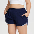 Breathable Loose Anti-Exposure Yoga Shorts Outdoor Running Reflective Large Size Sports Shorts Women's Fitness Hot Pants KK185