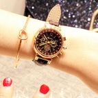 2021 new fashion women's watch personality watch ladies genuine presbyopia leather strap watch