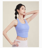 Yoga Clothes Vest Women's Summer with Chest Pad Tight-Fitting Training Sports and Fitness Running Top ENY187