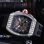 Men's watch Barrel-Shaped Square Diamond 6-Pin Quartz Watch European Fashion Men's Watch in Stock 8130