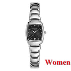 Couple Watches Men Women Stainless Steel Waterproof Quartz Watch Calendar Luminous Lovers Watch